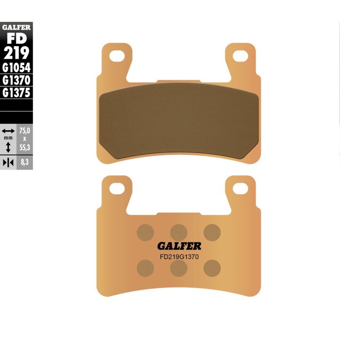 GALFER brake pads KH265 / KH296 Metalic sinter (gold color) STREET