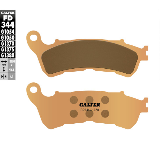 GALFER brake pads KH388 Metalic sinter (gold color) STREET, front HONDA CBF / CB / DN-01 / GL 1800 / NC 700 / XL