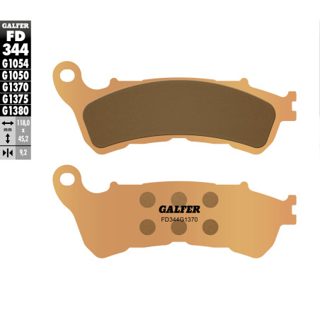 GALFER brake pads KH388 Metalic sinter (gold color) STREET, front HONDA CBF / CB / DN-01 / GL 1800 / NC 700 / XL
