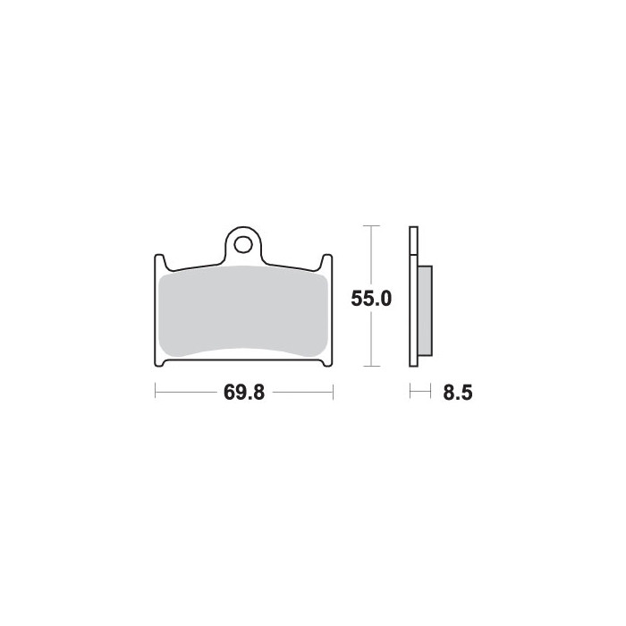 SBS brake pads KH145 / KH236 STREET EXCEL SINTER gold color