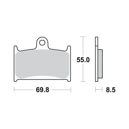 SBS brake pads KH145 / KH236 STREET EXCEL SINTER gold color