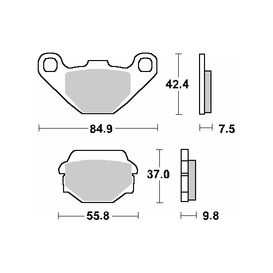 SBS brake pads KH67 STREET CERAMIC color black