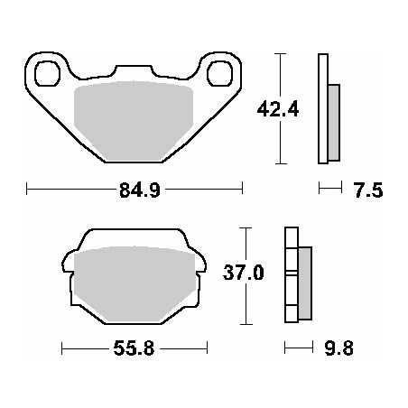 SBS brake pads KH67 STREET CERAMIC color black