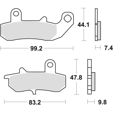 TRW LUCAS stabdžių kaladėlės KH157 SINTER STREET SUZUKI RG V250 93-95 DR 600 / 650 89-96 DR 750 89, DR 800 90-91, galas