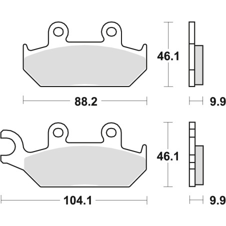 TRW LUCAS stabdžių kaladėlės KH172 SINTER STREET YAMAHA XT 600 90-03, XTZ 660 91-99, priekis