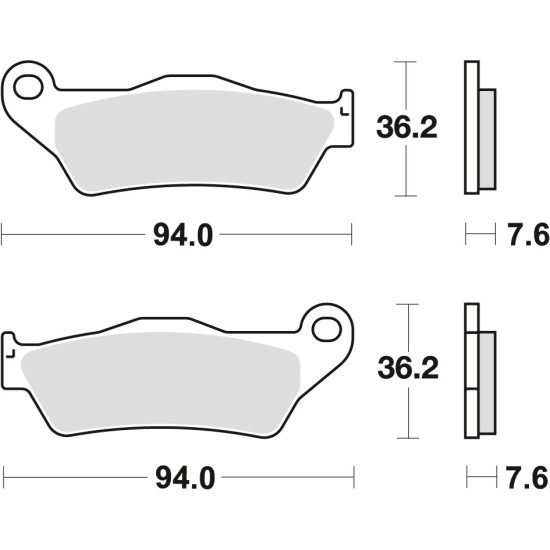 TRW LUCAS brake pads KH181 SINTER STREET BMW R 1200 HP2 04-10 R-NINE T '13-, K 1300 GT 09-15, KTM EXC 525 03-07, LC4 ADV