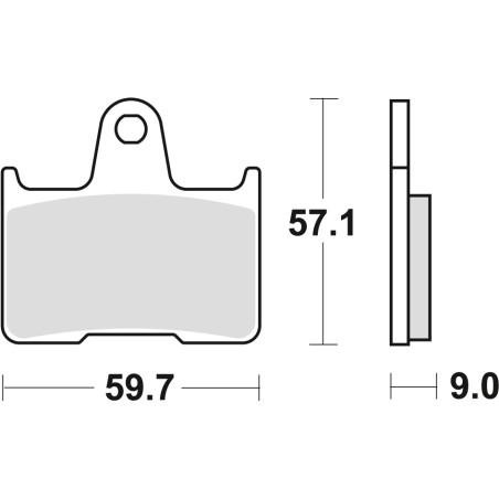 TRW LUCAS stabdžių kaladėlės KH254 SINTER STREET SUZUKI GSXR 600 04-05, GSF 650 05-06, GSXR 750 04-05, GSX 1400 01-07, galas