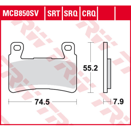 TRW LUCAS stabdžių kaladėlės KH265 / 296 SINTER STREET KAWASAKI ZX-6R 636 NINJA 13-15, ZX-6R 636 NINJA 16-17, ZX 636 G ZX6R NINJ