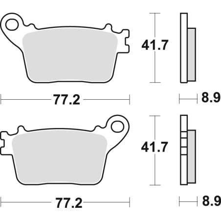 TRW LUCAS stabdžių kaladėlės KH436 SINTER CB 600 HORNET 07-15, CBR 600 RR 07-16, CBR 1000 FIREBLADE 06-19, KAWASAKI ZX6R 636 13-