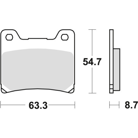 TRW LUCAS stabdžių kaladėlės KH88 SINTER STREET YAMAHA TZR 125 88-00, FZR 600 89-95, YZF 600 96-02, FZ 750 85-94, XV 750 89-92, 