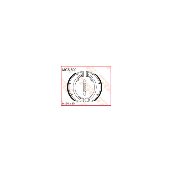 TRW LUCAS drum brake pads (160X30mm) (978) MZ ETZ / TS 150 / 250 / 50
