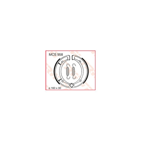 TRW LUCAS drum brake pads YAMAHA YFM 350 / 400 / 600 rear (160X30mm) (Y516)