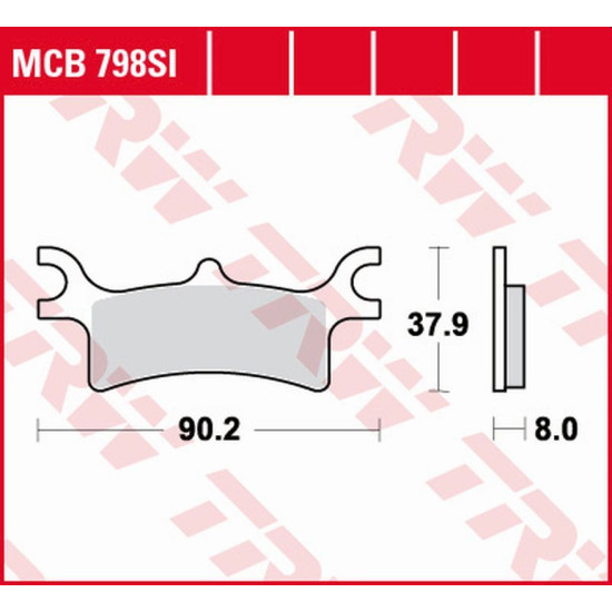 TRW LUCAS ZF brake pads KH314 SINTER OFFROAD POLARIS SPORTSMAN 400 '03-'05, SPORTSMAN 450 '06-'07, SPORTSMAN 500 '03-'08