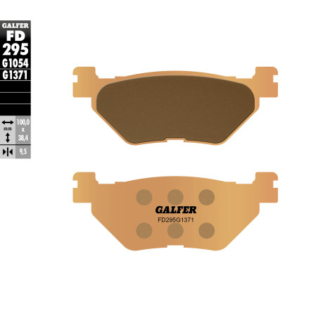 GALFER brake pads KH319 / 2 Metalic sinter (gold color) STREET rear (YAMAHA FJR / TDM900 / XTZ1200 / XVS950 / XV