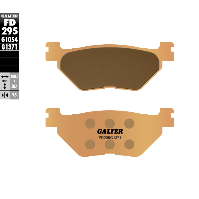 GALFER brake pads KH319 / 2 Metalic sinter (gold color) STREET rear (YAMAHA FJR / TDM900 / XTZ1200 / XVS950 / XV