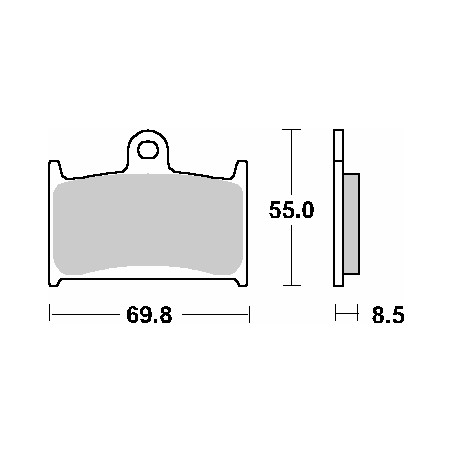 SBS stabdžių kaladėlės KH145 / KH236 RACING DUAL CARBON