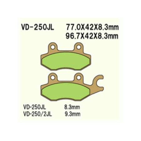 VESRAH brake pads KH165 / KH215 Metalic sinter (gold color) (MADE IN JAPAN)