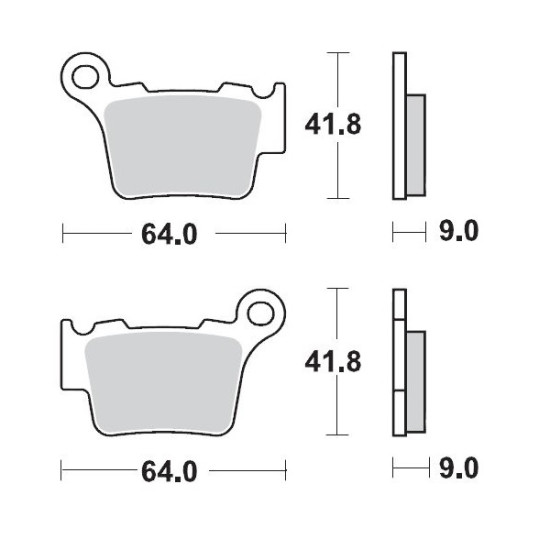 MOTO-MASTER brake pads KH368 SINTER METAL RACING: 12 (SINTERPRO SERIES RACING GP) KTM 200SX, 250SX, 450SX
