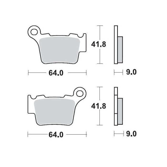 MOTO-MASTER brake pads KH368 SINTER METAL RACING: 12 (SINTERPRO SERIES RACING GP) KTM 200SX, 250SX, 450SX
