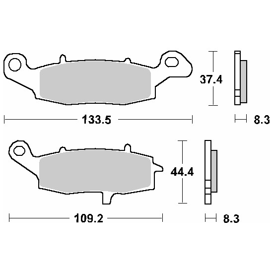 SBS brake pads KH229 STREET CERAMIC color black