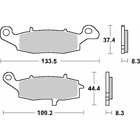 SBS brake pads KH229 STREET CERAMIC color black