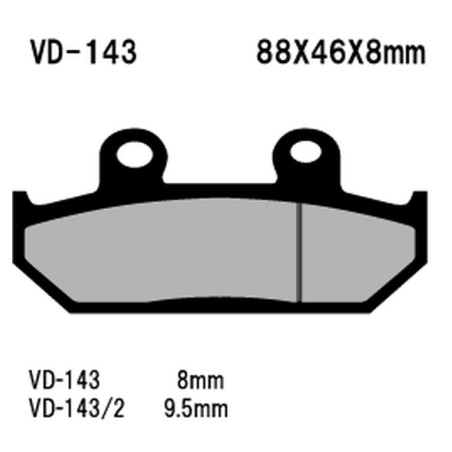 VESRAH stabdžių kaladėlės KH124 / 2 Metalic sinter (auksinės spalvos) (MADE IN JAPAN)