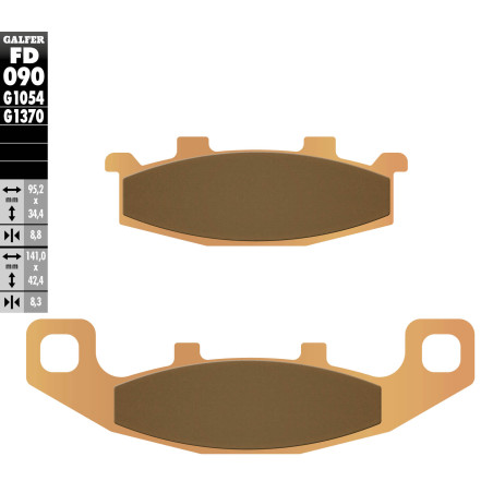 GALFER brake pads KH129 Metalic sinter (gold color) STREET KAWASAKI / SUZUKI