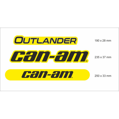 Can-Am stickers yellow (6 pcs.)