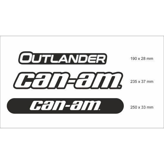 Can-Am stickers black (6 pcs.)