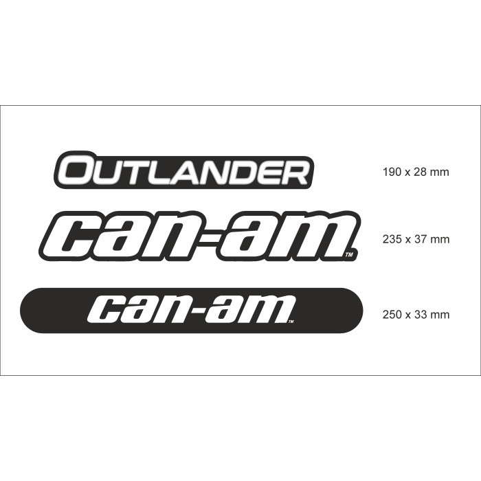 Can-Am stickers black (6 pcs.)