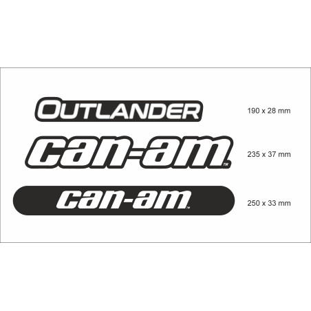 Can-Am stickers black (6 pcs.)