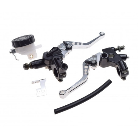 Silver universal brake and clutch lever set