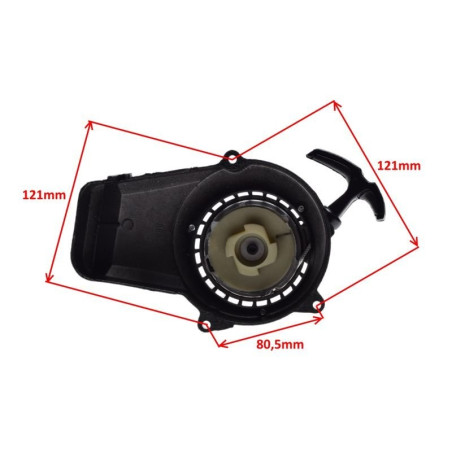 Miniature start mechanism with cap