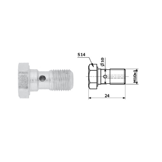Brake hose bolt M10x1/24mm