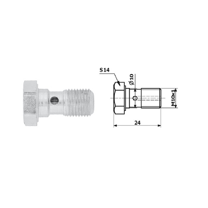 Brake hose bolt M10x1/24mm