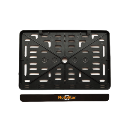 Motorcycle license plate frame with MotoStar logo 150x250mm