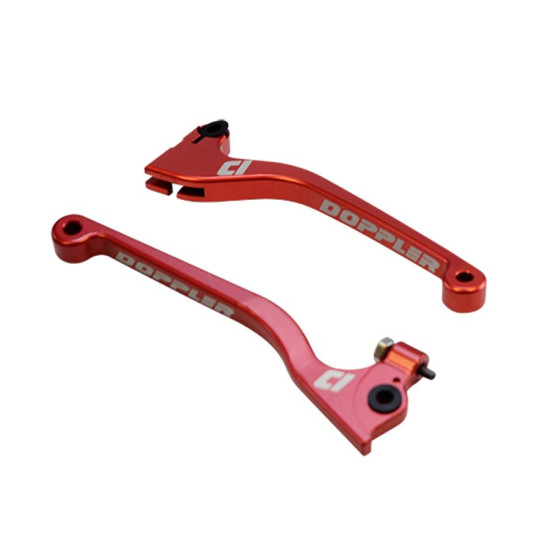 Doppler CNC grips Derbi Senda 50 red