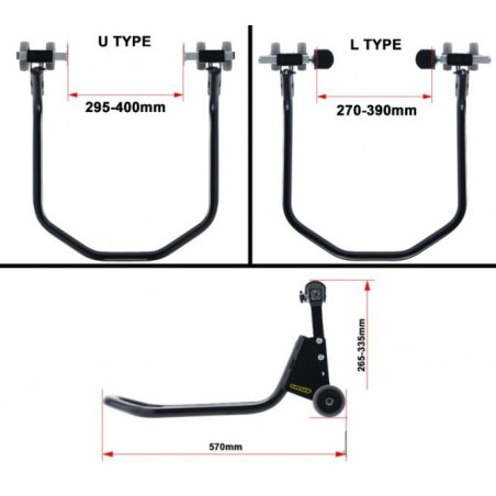 Motorcycle rear axle lift/stand