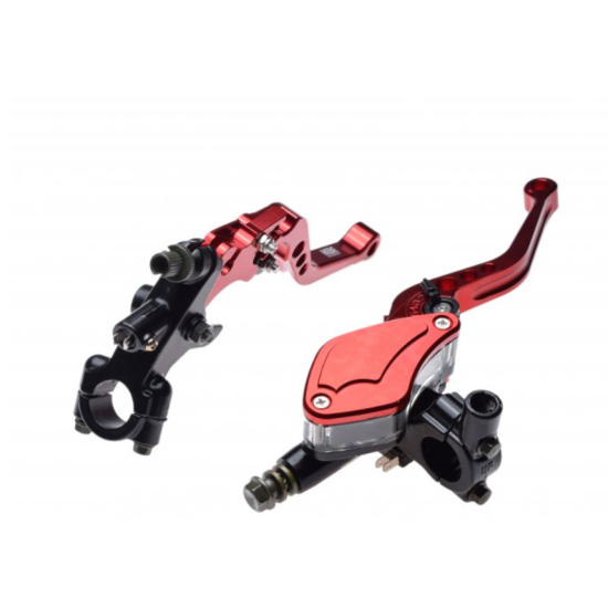 Red universal brake and clutch lever set