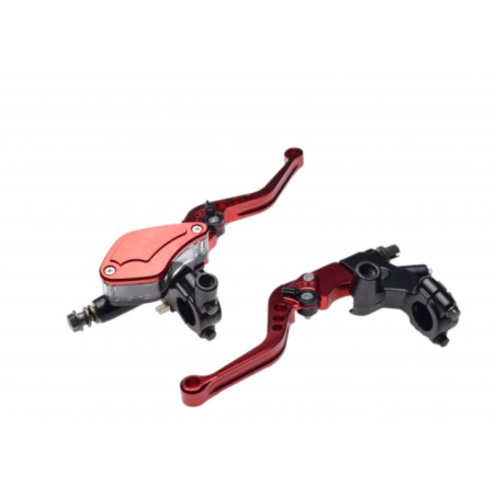Red universal brake and clutch lever set