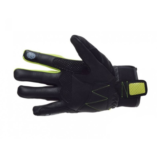 Gloves with protection, green, size L