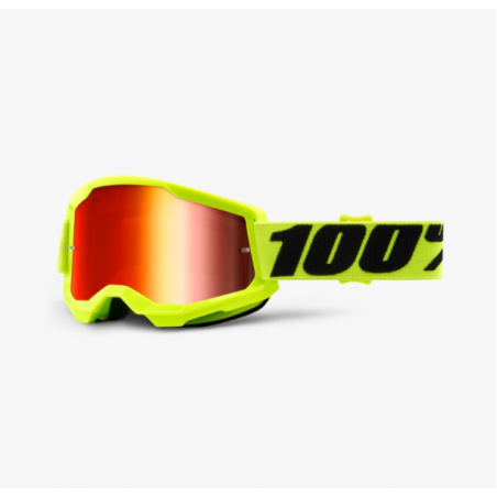 100 PROCENT STRATA 2 NEON YELLOW - MIRROR PINK LENS akiniai