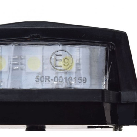 Number plate lighting with E9 marking
