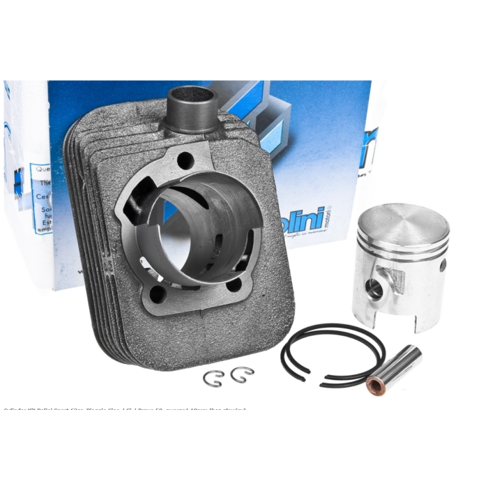 Polini Cast Iron Sport 63cc PIN10, Piaggio Boxer, Bravo, CBA, Ciao, Eco, Grillo, Si cylinder komplektas