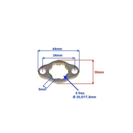 copy of Yamaha XT 125 priekinės žvaigždės fiksatorius