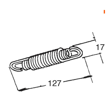 Šoninės pastatymo kojelės spyruoklės, 2vnt. (127mm)