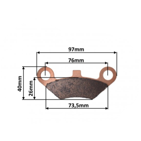 CF MOTO rear brake pads (Sintered)