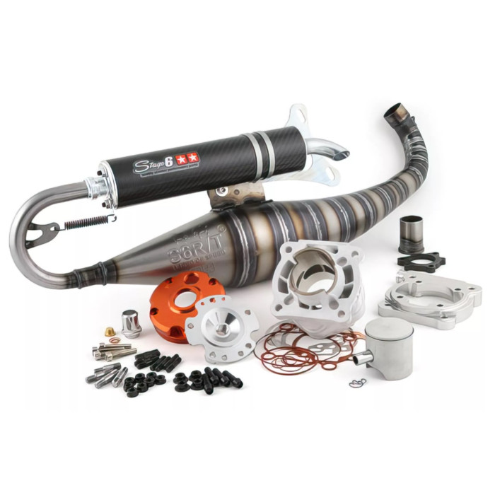 Stage6 R/T 70cc Minarelli horizontal LC cylinder and muffler kit