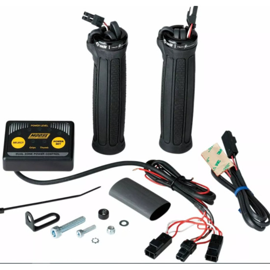 Moose Dual Zone heated grips with heated throttle grip for ATV