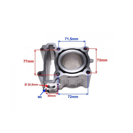 POWER FORCE Yamaha YZF, WR, MT 125 135cc / Ø54 / PIN Ø14 cilindro komplektas